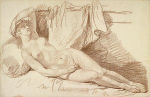 Nudo femminile reclinato - Studio